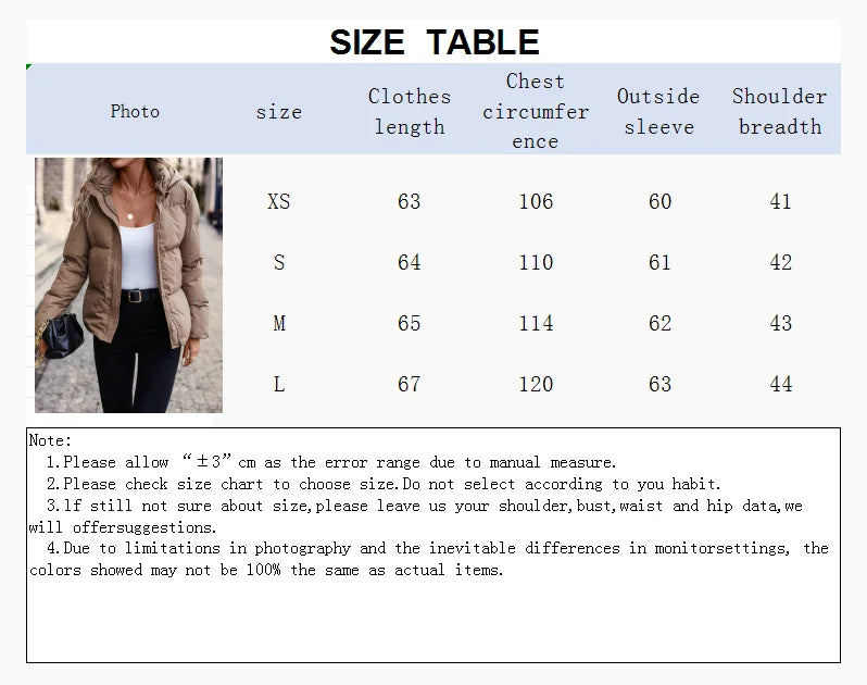 A new short cotton-padded jacket for women in winter, featuring a thick hooded tie that cinches the waist and accentuates the fi