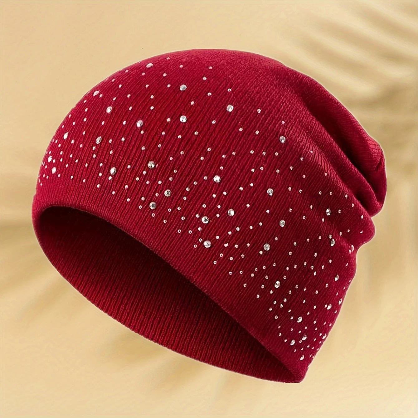 Winter women's hats - warm hats with diamond decorations, knitted hats for autumn fashion, suitable for students going to work