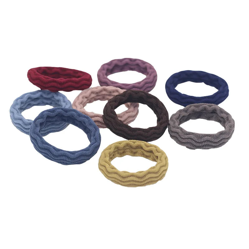 20PCS High Elasticity Fashion Hair Rope High Elasticity Jacquard Pattern Hair Ring Fashion Women's Headband Hair Accessories