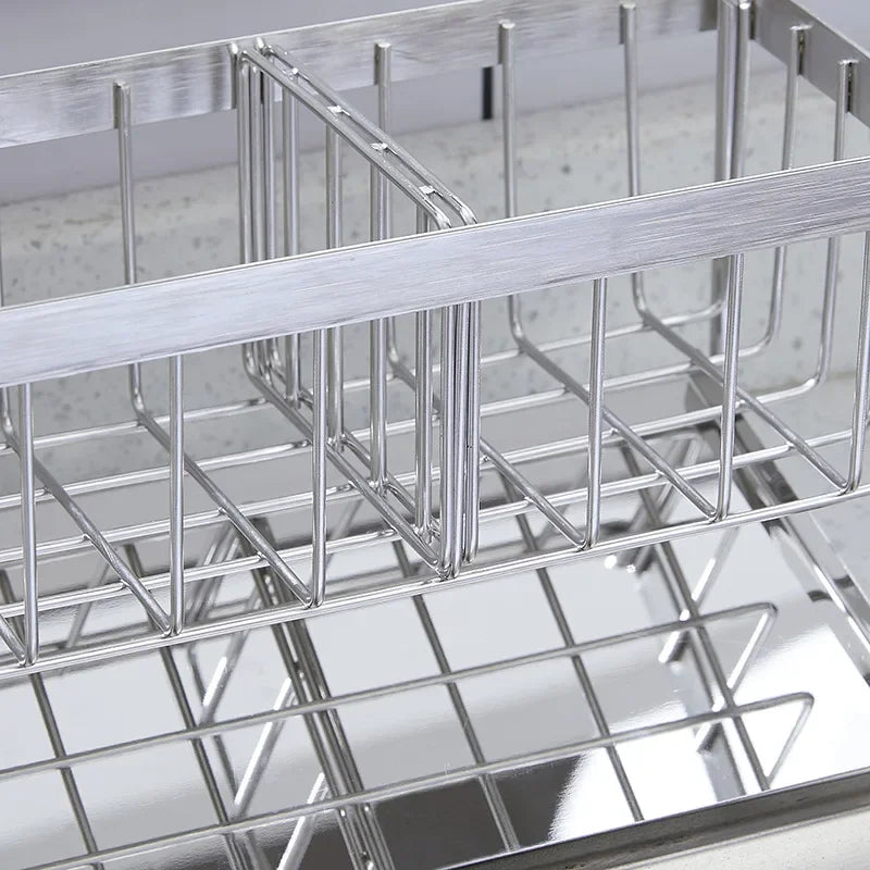 Kitchen Space Stainless Steel Sink Drain Rack Sponge Storage Holder Soap Drainer Shelf Basket Organizer Kitchen Accessories