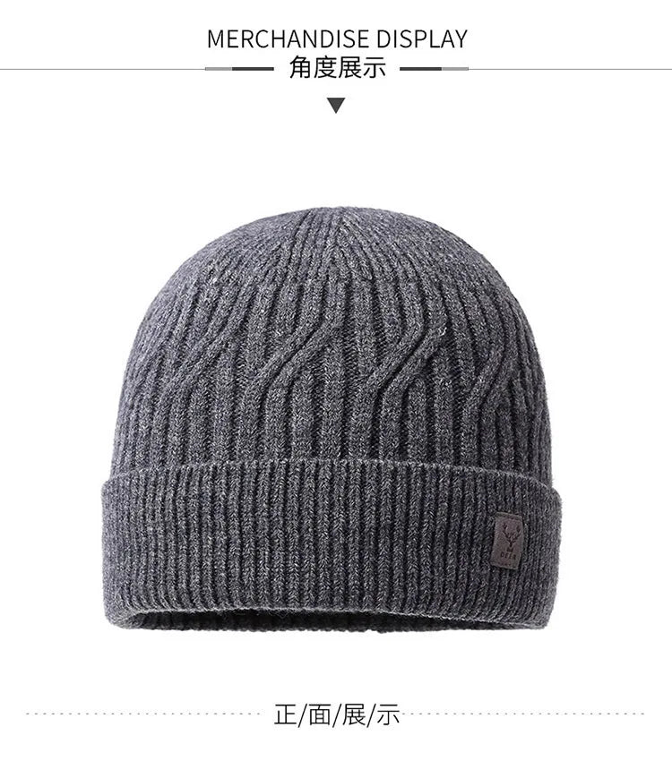 Winter Beanie for Men Women, Fleece Lined Beanie Soft Warm Knit Hat Ski Stocking Cuffed Cap