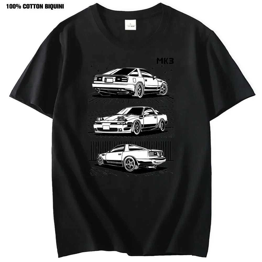 Men T Shirt  Jdm Clothes Men Tshirts 100% Cotton Tops Manga T-shirt Japan Car Racer Streetwear Harajuku Hip Hop tshirt