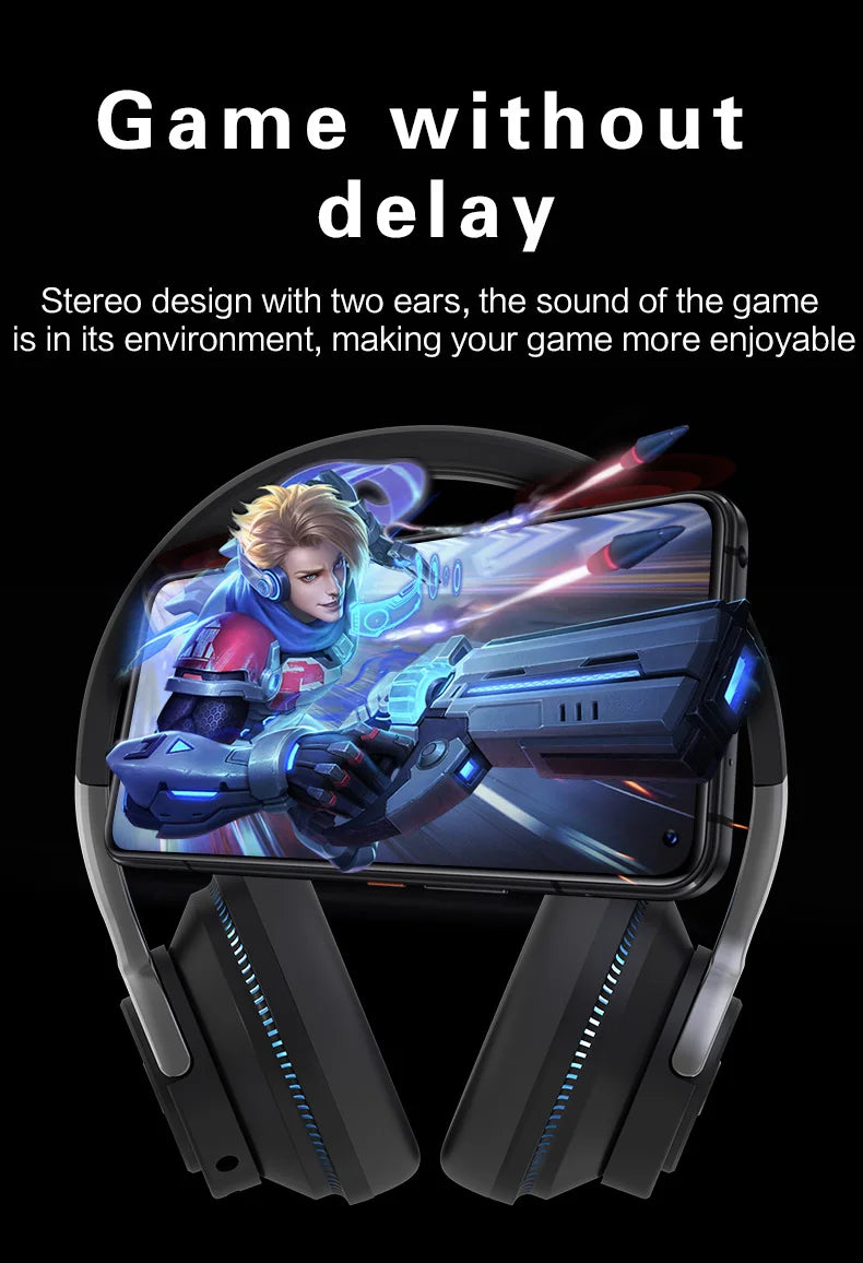 Bluetooth Headphone Wireless Earphone H2 Max Headsets Foldable Shock Bass Stereo Earbuds Support TF FM For Xiaomi iPhone Airpids