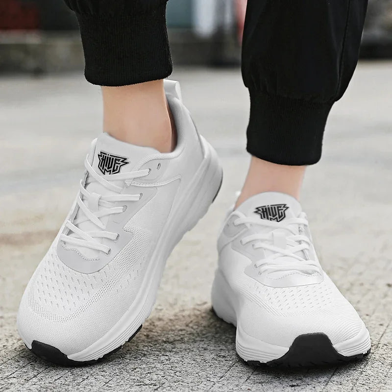 Shoes for Men Breathable Wear Resistant Athletic Training Sneakers White Sports Shoes Tennis Men's Running Walking Travel Shoes