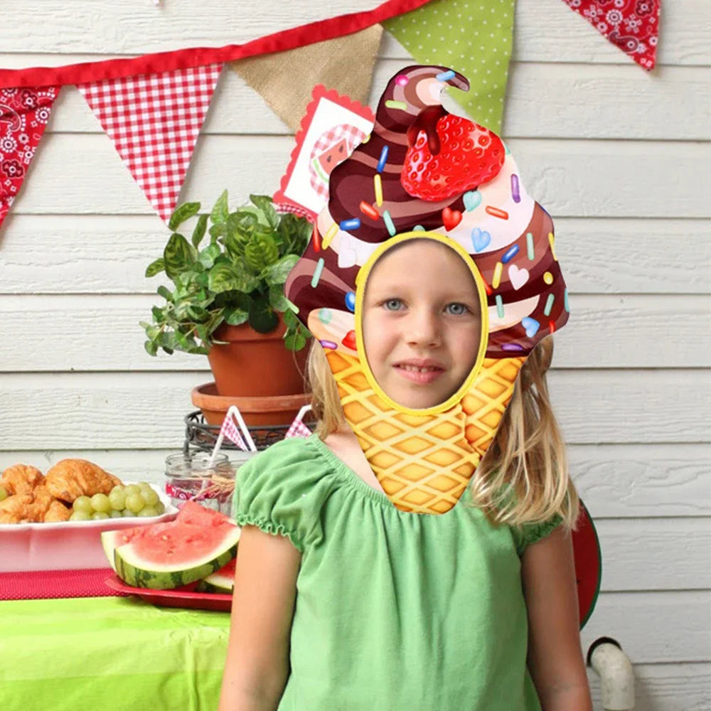 Christmas Funny Hat Novelty Christmas Tree Chips Gift Shaped Mask Cap Headgear Xmas Party Prop New Year Navidad Decoration Favor