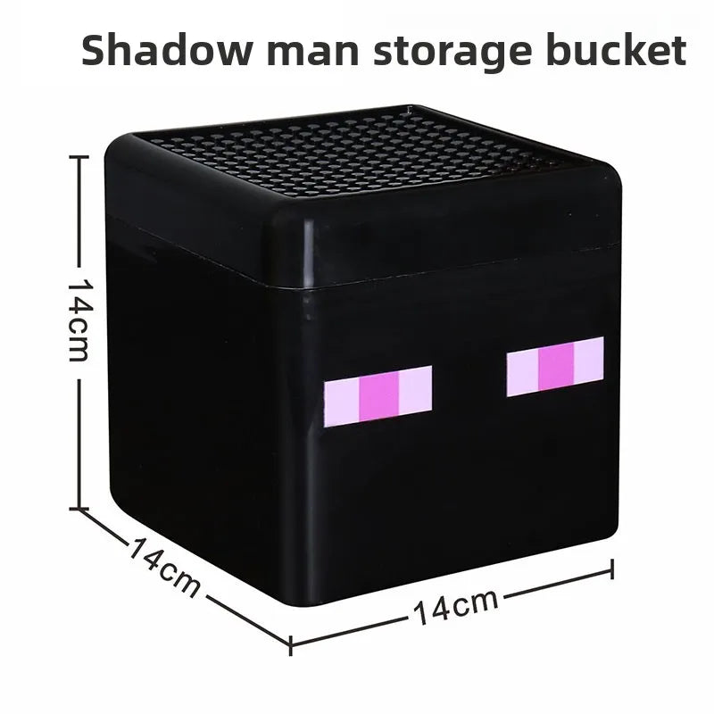Kid Gifts TNT Storage Box Magnetic Building Block Desktop Toys Snack Block Storage Bucket Plastic Organizer Dust-proof Container