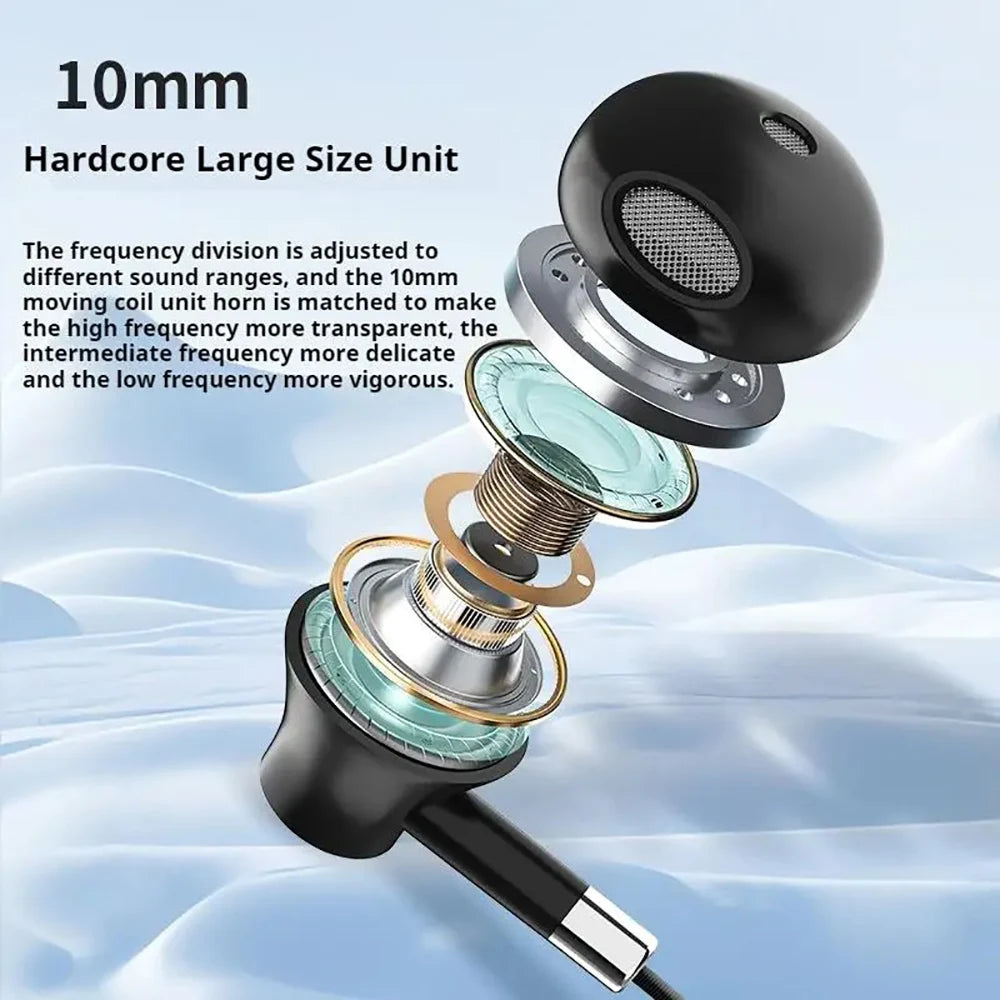 Bluetooth 5.4 Earphones with HD Screen TWS Wireless Headsets Neckband Headphones HiFi Stereo Noise Reduction Earbuds for Live