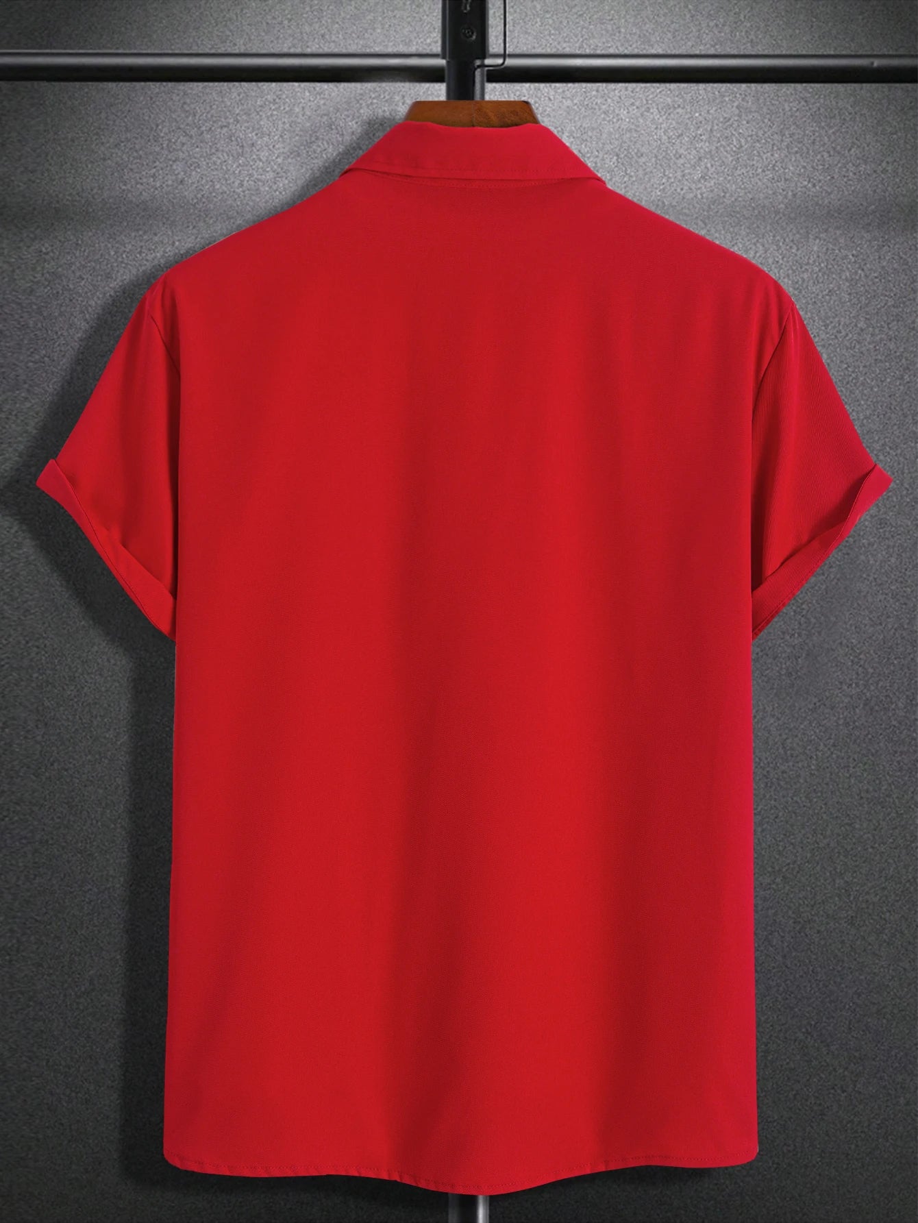 Men's short-sleeved shirt Muscle men's fitness shirt summer men's sports elastic breathable Slim show muscle short-sleeved shirt