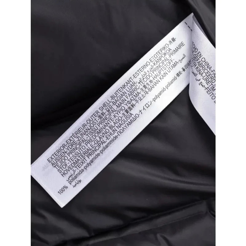 Winter Jackets For Women 2025 Black Spliced Long Sleeve Winter Women's Cold Coat Luxury Parkas Female New In Outerwear