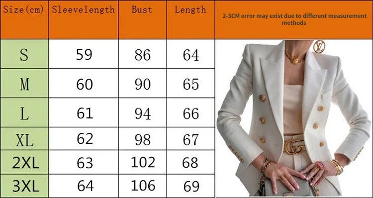 women suits jacket Women's Notched Lapel Double Breasted Blazer Suit Long Sleeve Buttons Casual Work Office Jacket Blazers