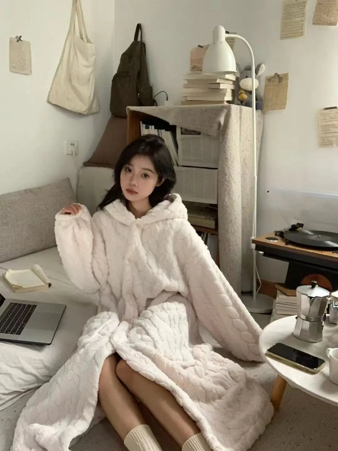 2025 Winter Robe For Women Sweet Elegant Jacquard Fashion Homewear Sleepwear Loungewear Christmas Night Warm Comfy Long Bathrobe