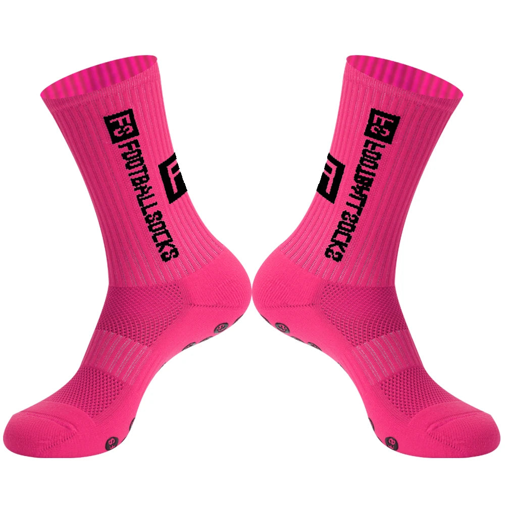 Men Women Sports FS Football Socks Silicone Non-Slip Grip Soccer Socks calcetas antideslizantes de futbol