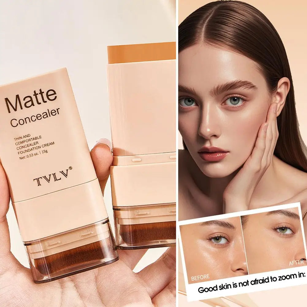 Two In One Double Head Foundation Make-up Stick Facial Foundation Make-up Makeup Matte Concealer Smooth Makeup Tool