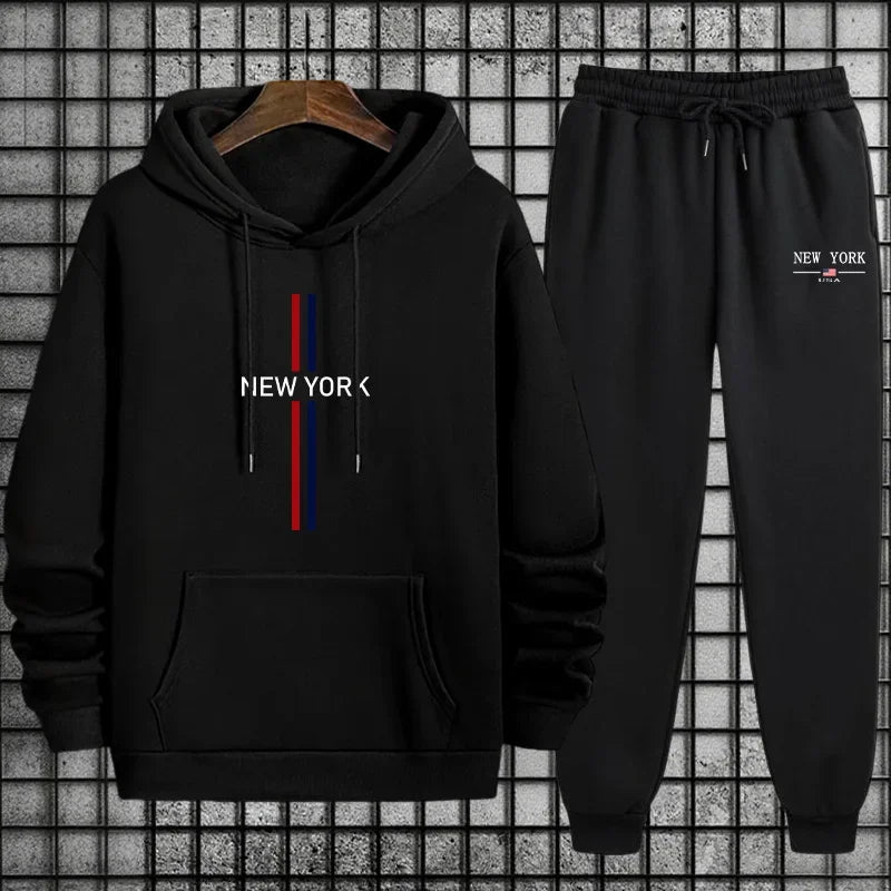 Mens Tracksuit Casual Printing Sweatshirts Outdoors Sports Jogging Mens Clothing Single Piece Hoodies Pants Hot Sales Streetwear