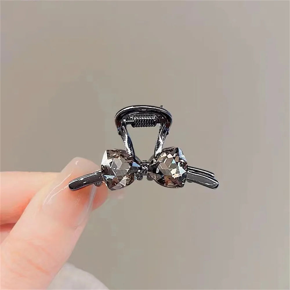 Mini Hair Accessories Clips Claw For Women Girl Pin Rhinestone Crab Vintage Popular Trendy Leading Fashion Cute Kawaii Kpop New