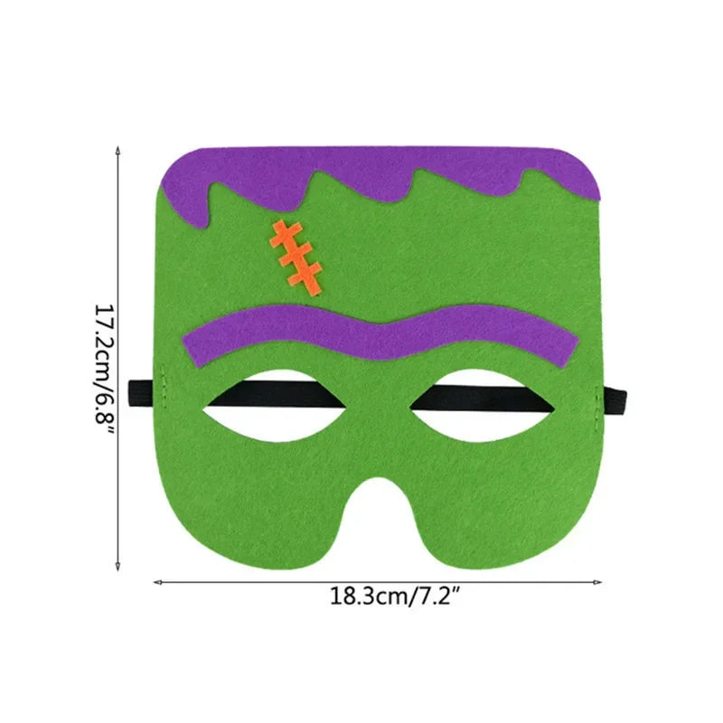 Halloween Pumpkin Ghost DIY Mask Children's Ghost Festival Party Makeup Dance Props Halloween Decoration Supplies Felt Eye Mask