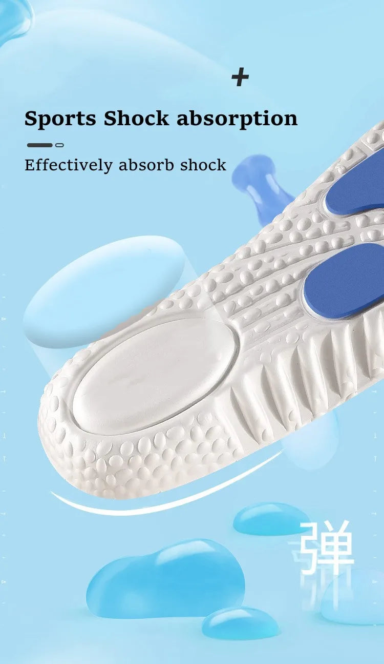 Sport Insoles for Feet Soft Shock Absorption Inserts Template Orthopedic Plantar Fasciitis Insole for Shoes Man Women Shoe Sole