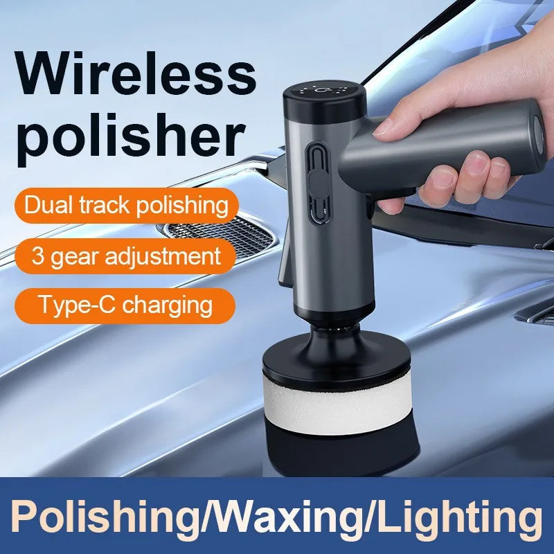 Car Polisher Handheld Wireless Polisher Car Polishing Waxing Machine Power Tool for Car Body Cleanig Waxing Repair