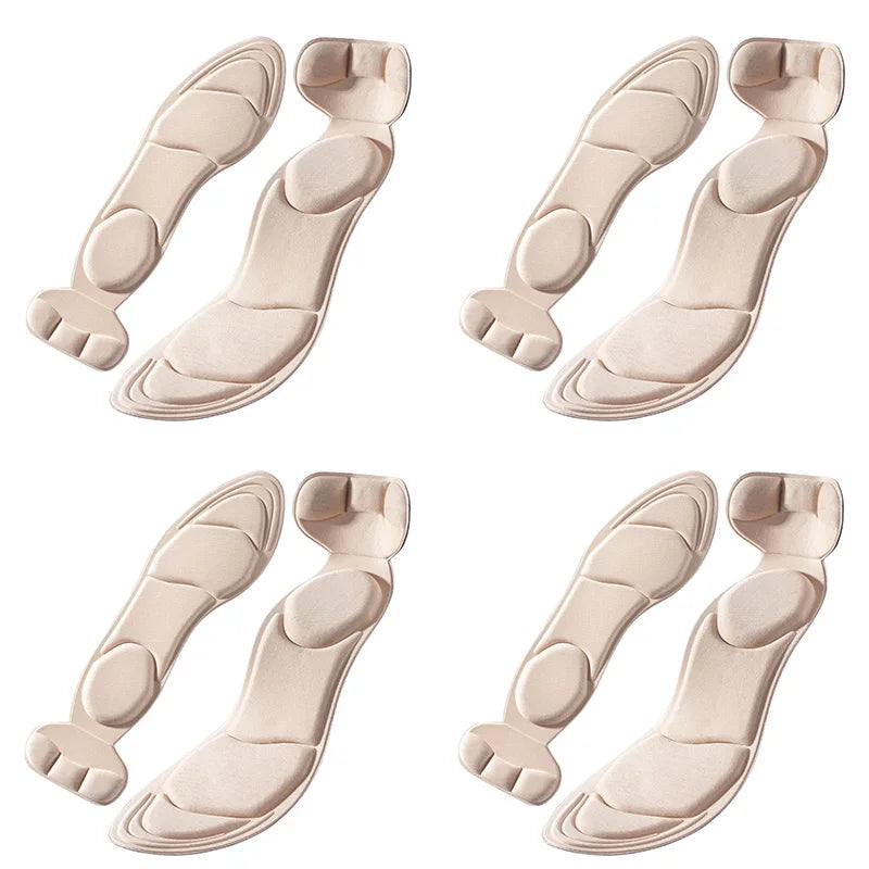 Memory Foam Insoles Women High-heel Shoes Insoles Anti-slip Cutable Insole Comfort Breathable Heel Protection Massage Shoe Pads