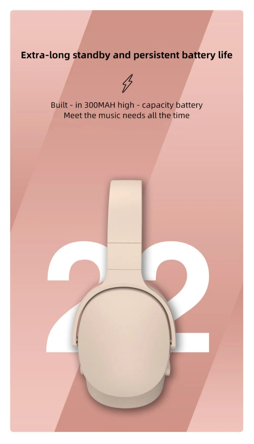 Wireless Headphones Bluetooth 5.1 Over Ear HiFi Stereo Headset True Wireless Sports Earphones Noise Cancelling Gaming Headphones