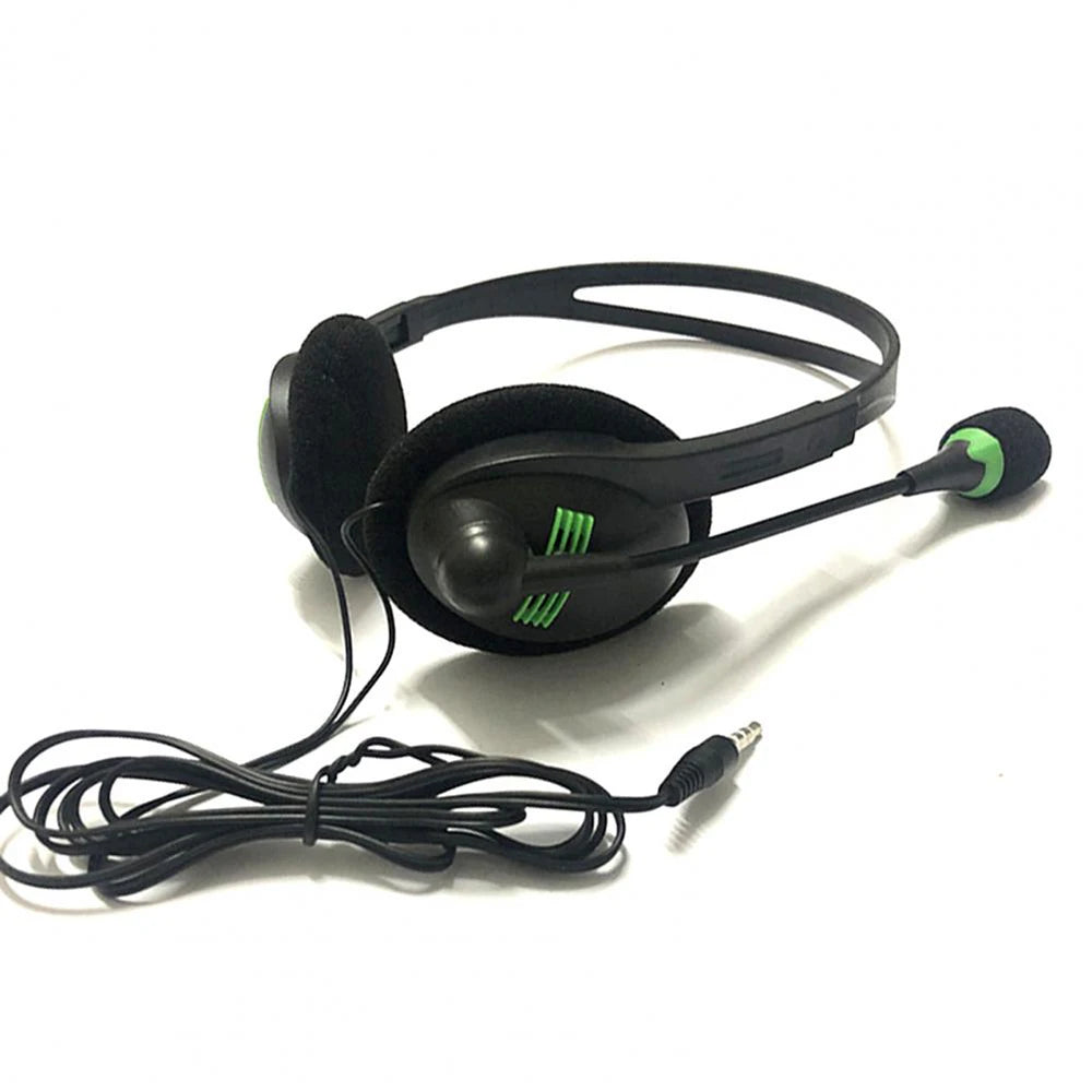 3.5mm Wired Headphones With Microphone Noise Cancelling Headset Business Call Center HiFi Earphone Helmet For Laptop PC Computer