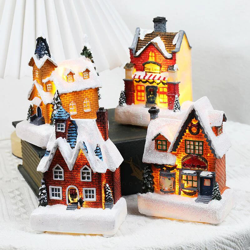 Christmas House Light Decorations For Home Ornaments Kids Xmas Gift New Year 2024 Navidad Decor Bedroom Night Light With Battery