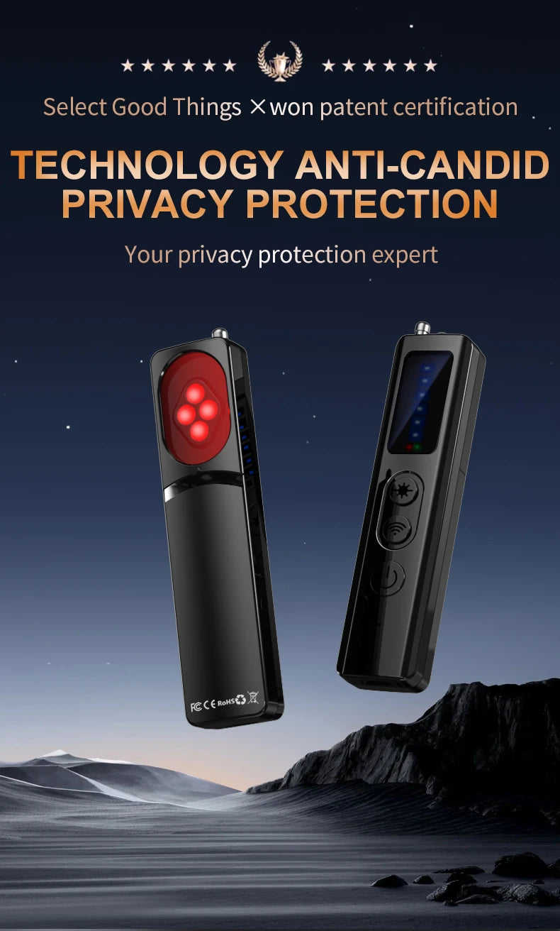 Hidden Camera Detector Anti-Spy Car GPS Tracker Listening Device Bug RF Wireless All Signal Scanner Gadget Security Protection