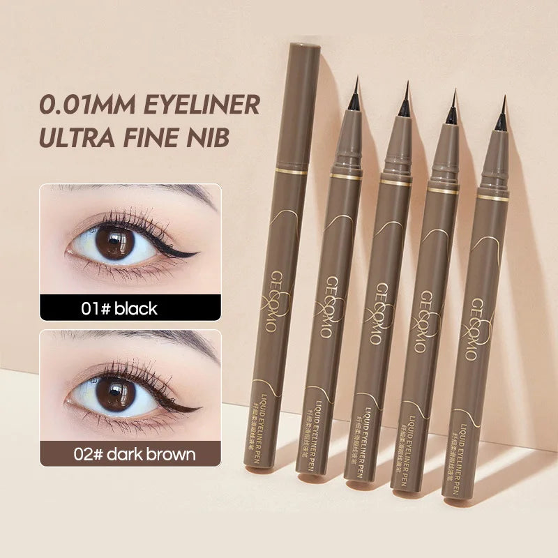GECOMO Liquid Eyeliner 0.01mm Super Slim Waterproof Quick Dry Long Lasting Color No Smudging Eyeliner Pencil