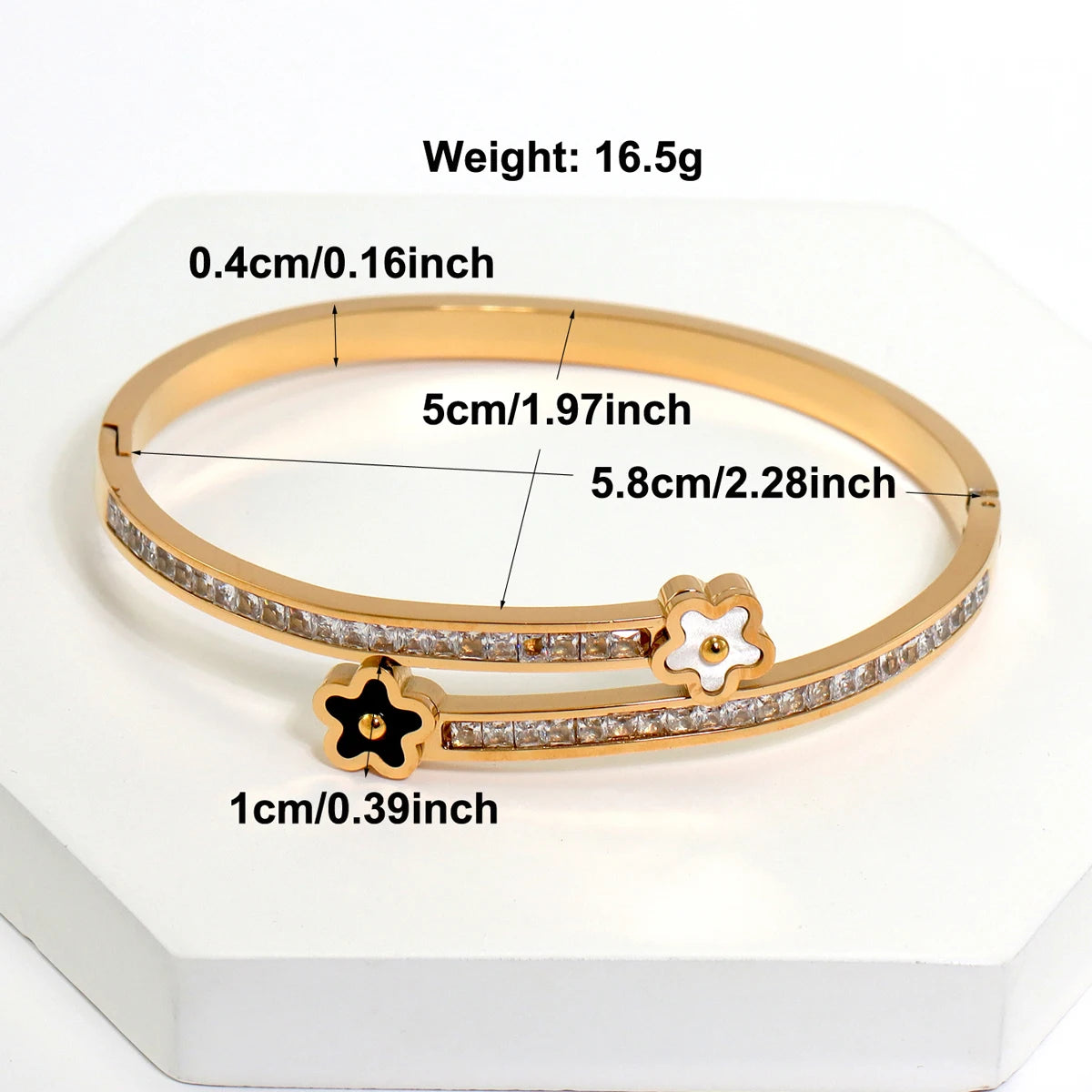 3Pcs/Sets Stainless Steel Clover Flower Cross Nail Bracelet for Women Leisure Wedding Jewelry Party Holiday Valentine's Day Gift