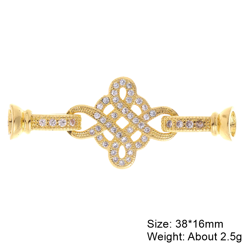 Juya 18K Gold Silver Plated Wedding Decorations Connect Fastener Closure Clasps Accessories For DIY Beads Pearls Jewelry Making