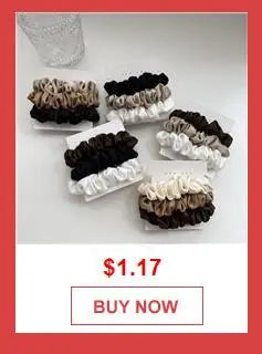 New Woman Large Solid Color Chiffon Scrunchies Elegant Women Mesh Rubber Band Black Beige Pink Ponytail Holders Hair Accessories