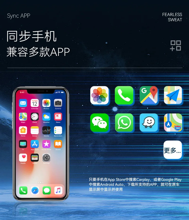 Plug-in Carplay Android Auto 2-in-1 Box Wireless CarPlay Smart Car Adapter Stable Connection for Most Vehicles+Play Blueto