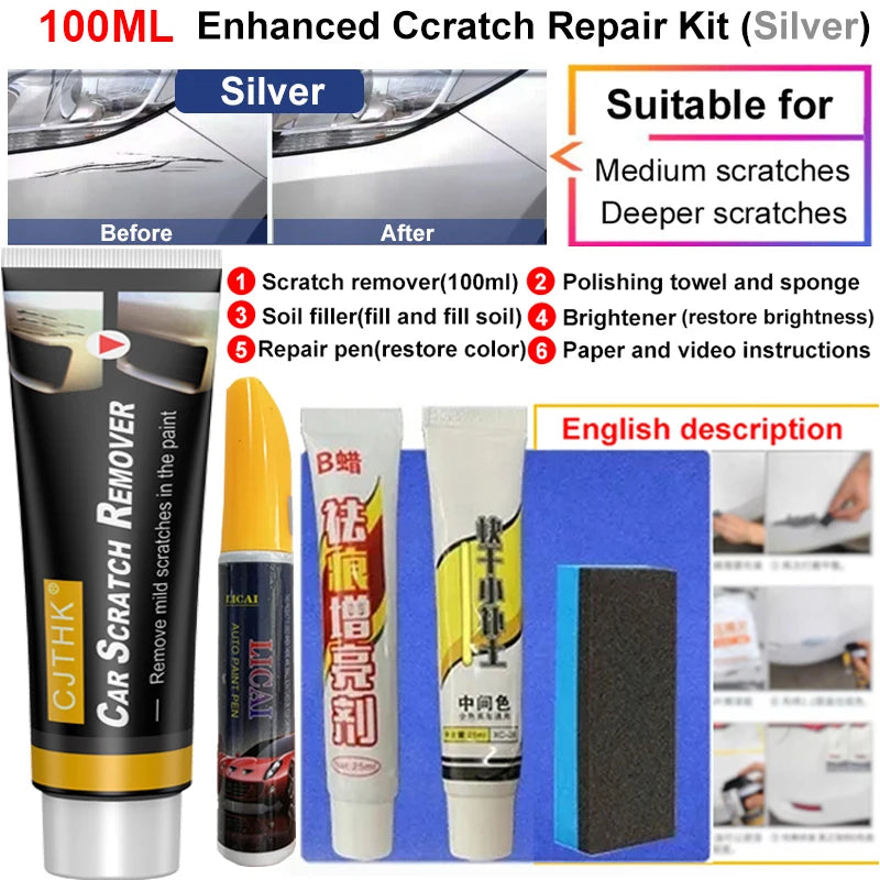 Car Scratch Remover Paint Care Tools Auto Swirl Remover Scratches Repair Polishing Auto Body Grinding Compound Anti Scratch Wax