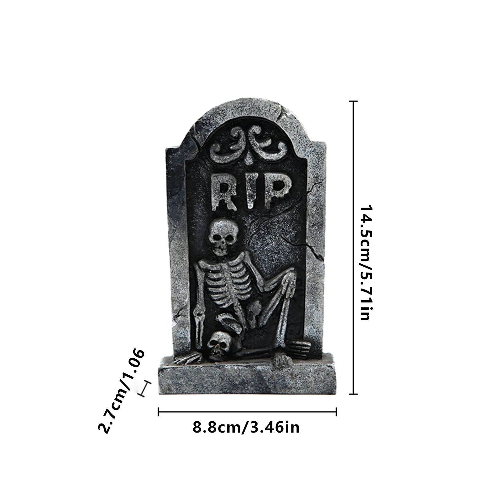 Halloween Tombstones Ghost Festival SkeletonTombstone Resin Ornaments Home Desktop Horror Atmosphere Decoration Props