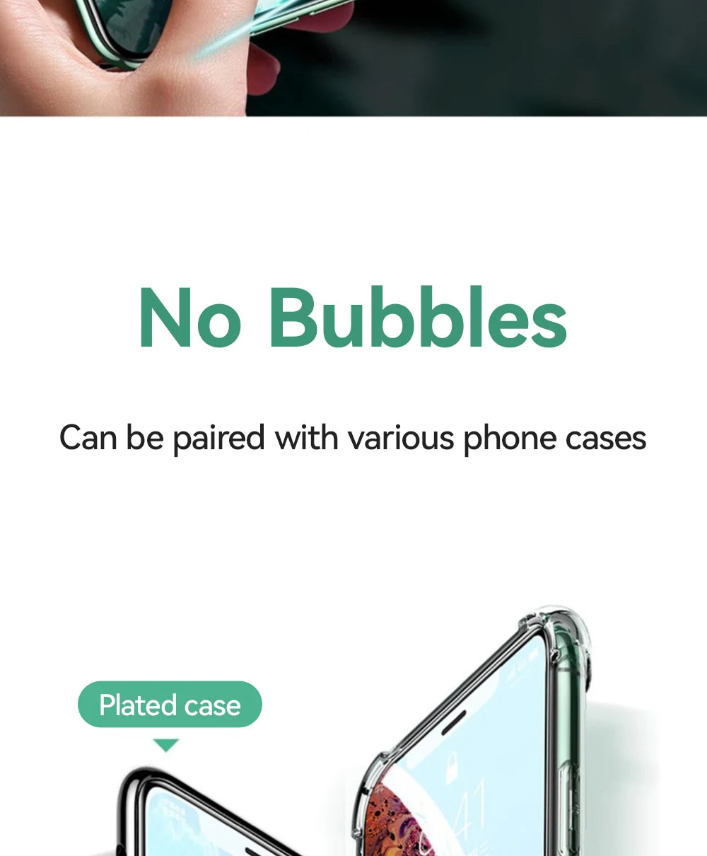 Joyroom 1/2/3pcs HD Glass Screen Protector for iPhone 16 15 14 13 12 11 Pro Max Full Screen Tempered Glass Protection for iPhone