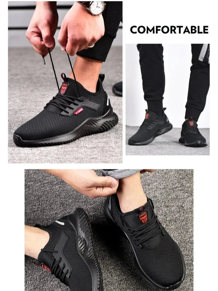 Men's Steel Safety Work Shoes Durable and Stylish Protective Steel Boots for Heavy Duty Comfortable Construction Factory