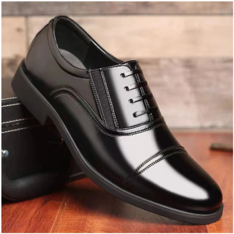 Business Men's leather Shoes Fashion new formal shoe Black round toe work shoes Versatile comfortable Male flats Zapatos Homme