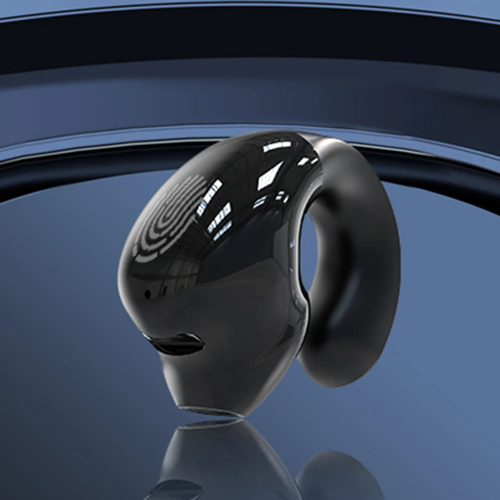 Wireless Clip On Headphones Bluetooth Headset High Definition Audio Quality Sports Earphones Noise Cancelling In-Ear Earphones