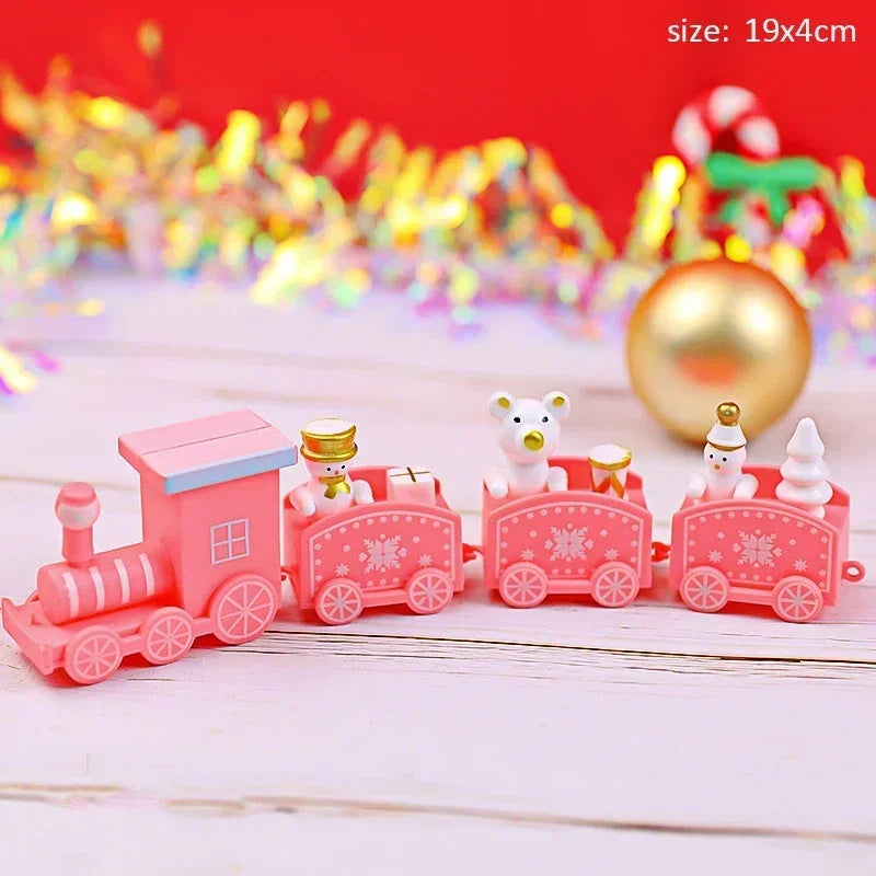 Christmas Cake Decor Ornaments Xmas Train Ornaments Merry Christmas Decor For Home Happy New Year 2023 Kids Favor Gifts