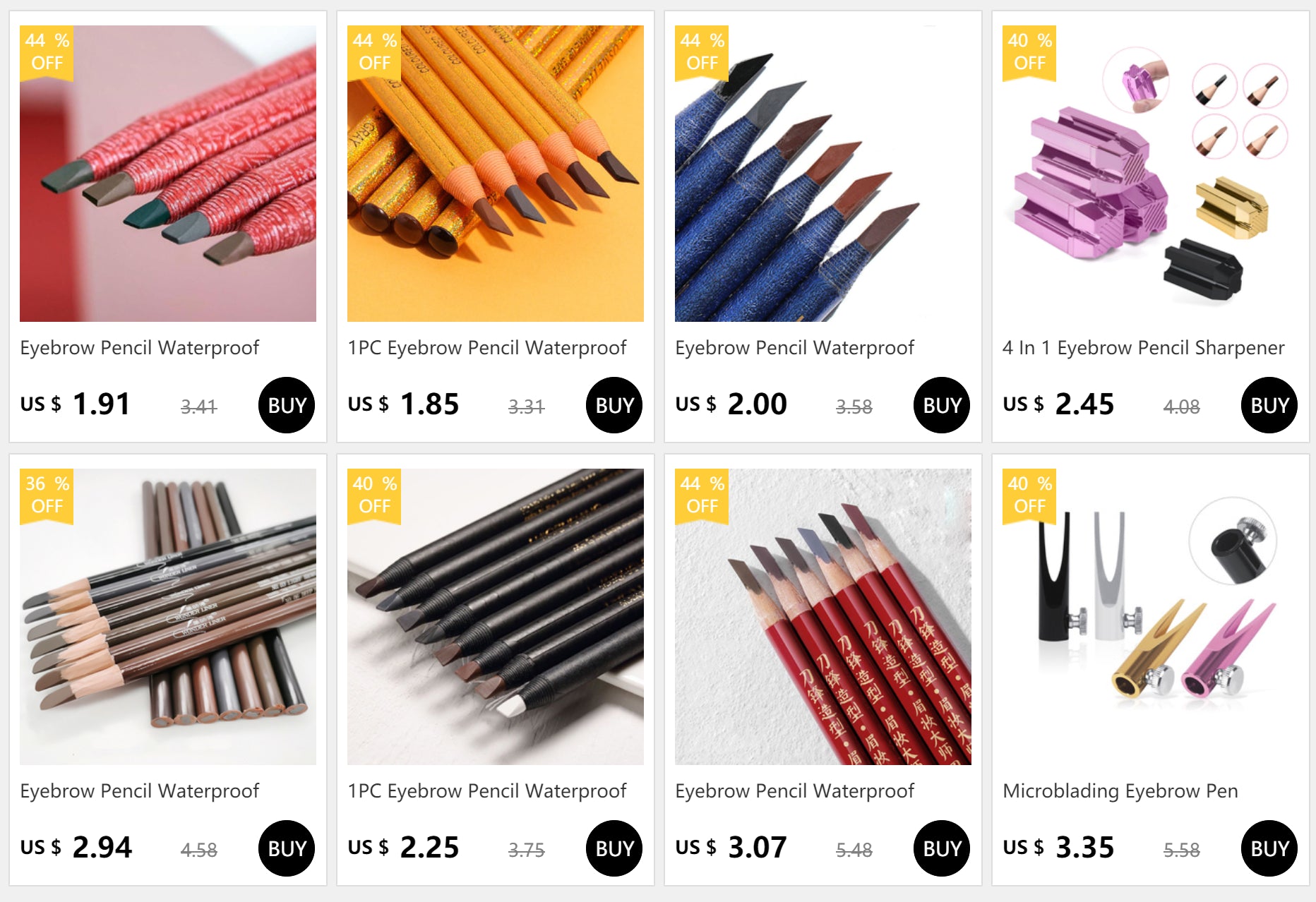 1PC Eyebrow Pencil Waterproof Microblading Eyebrow Pen Tint Tattoo Eyebrows Makeup 6 Colors Natural Long Lasting Eye Brow Pencil