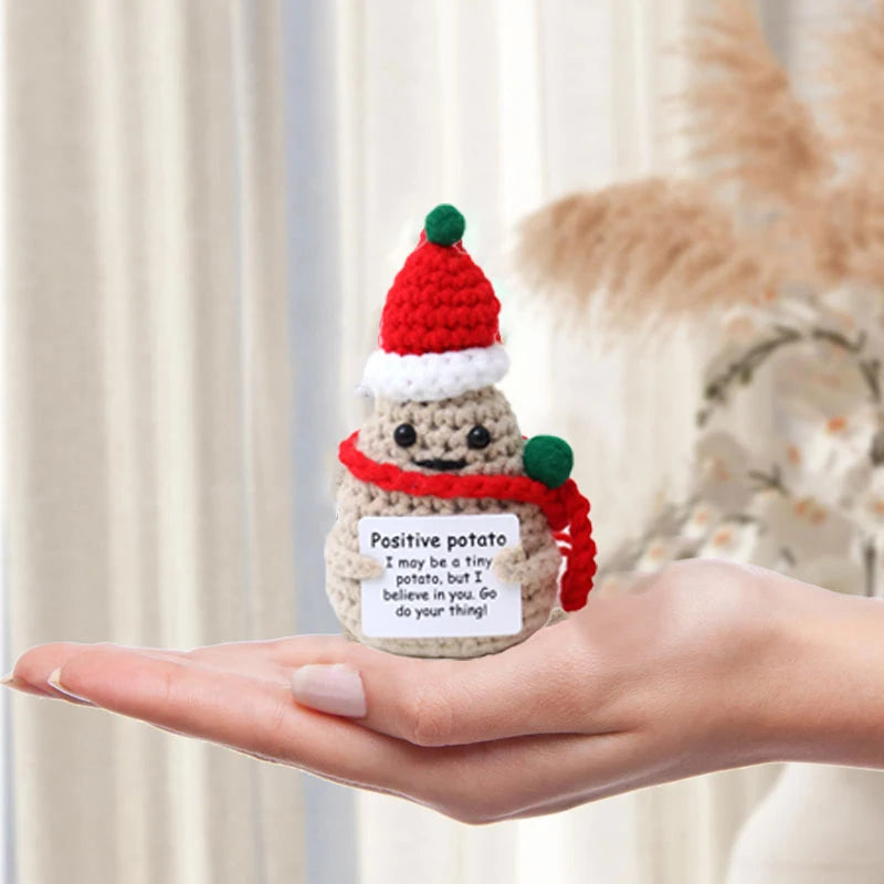 Christmas Ornaments Crochet Home Room Decoration Handmade Emotional Support Knitted Potato Home Decor Christmas Party Gift