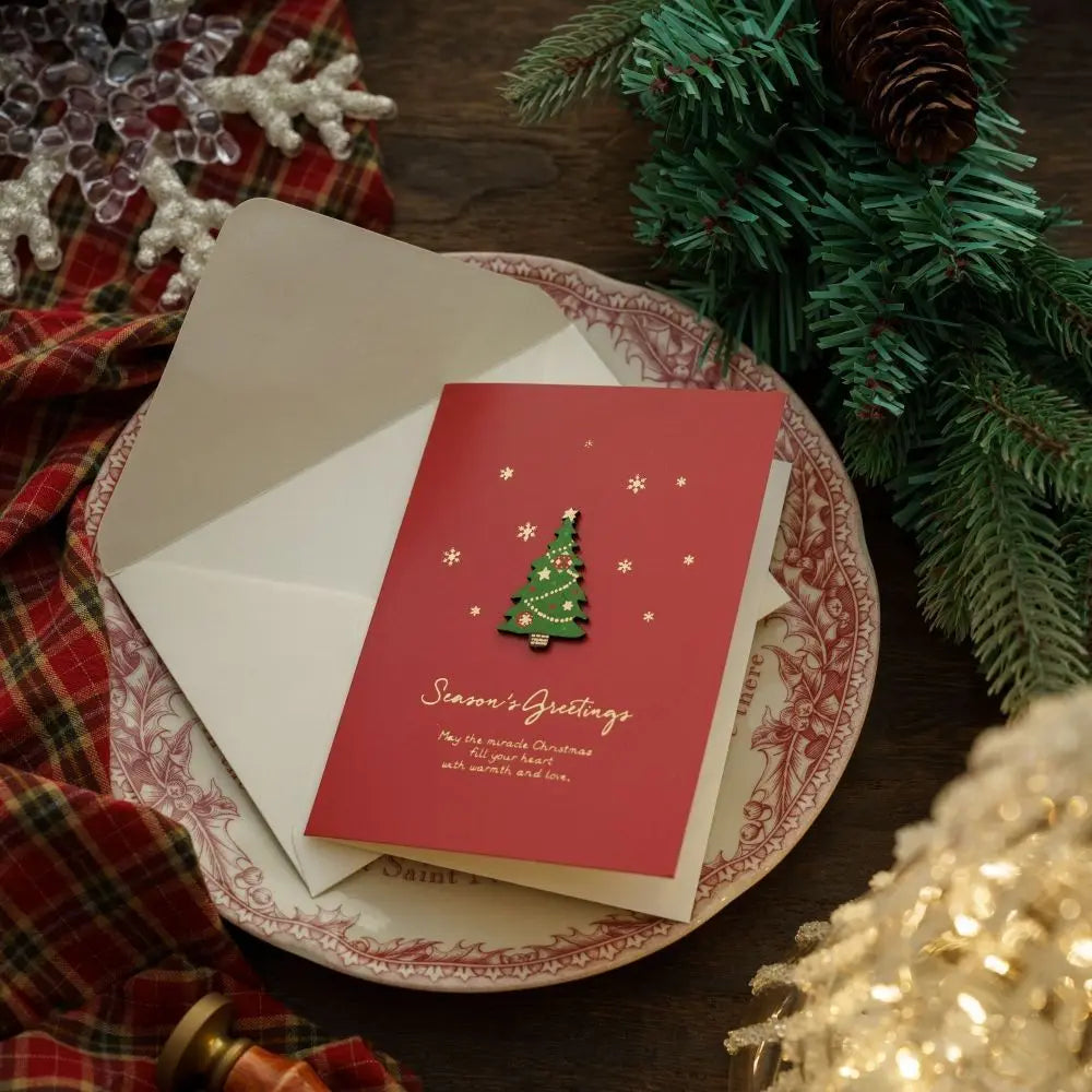 Merry Christmas Cards Set with Envelope New Year Wishes Christmas Gifts Decorative Greeting Xmas Postcards for Xmas 2025