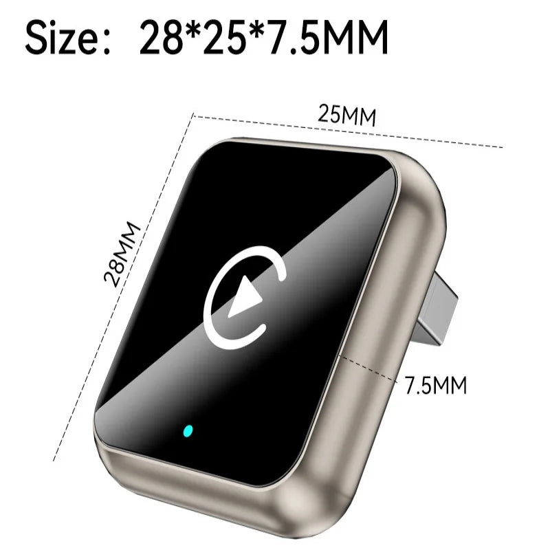 Plug-in Carplay Android Auto 2-in-1 Box Wireless CarPlay Smart Car Adapter Stable Connection for Most Vehicles+Play Blueto