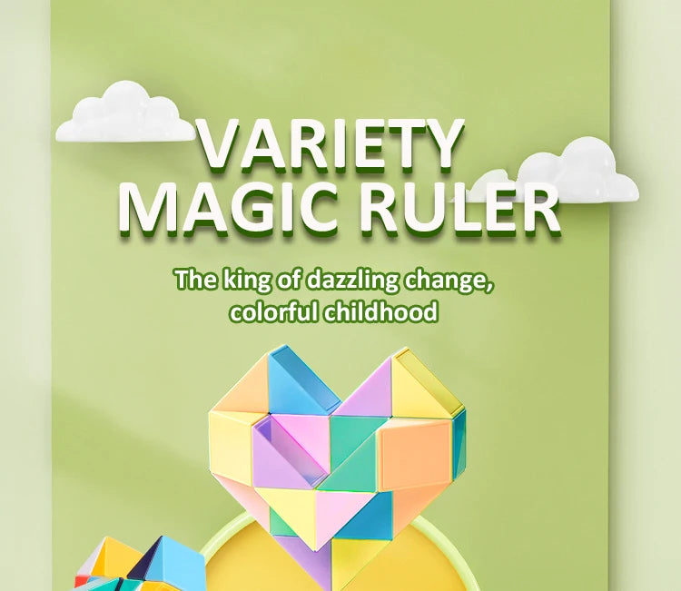 3D Puzzle Fidget Toys Transformable Cube Kid Education Toys Cubo Magico 24-72 Segments Magic Rule Snake Speed Cubes Toys for Kid