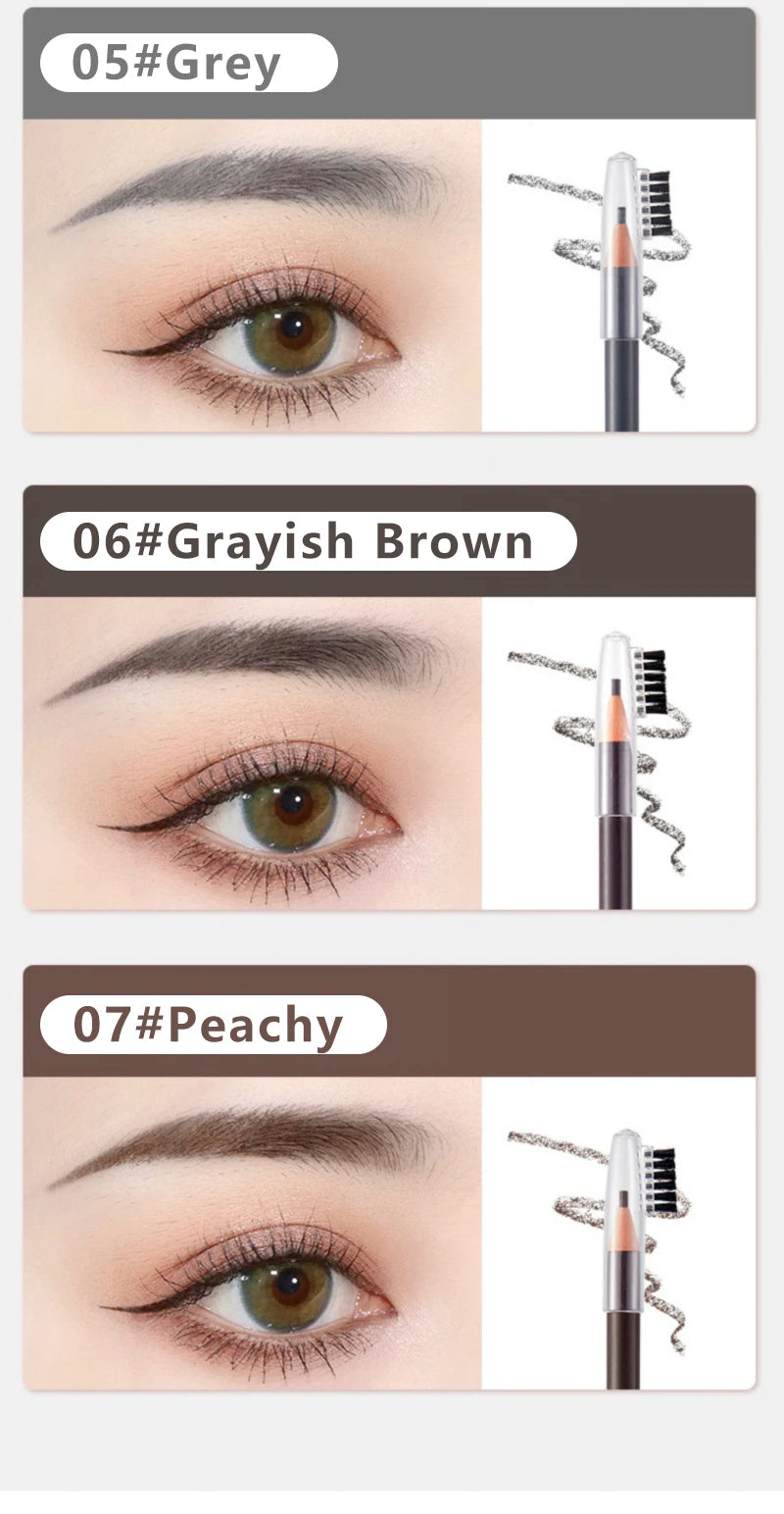 1PC Eyebrow Pencil Tattoo Waterproof Eye Brow Pencil Tint Makeup Cosmetics 6 Colors Microblading Long Lasting Eyebrow Pen