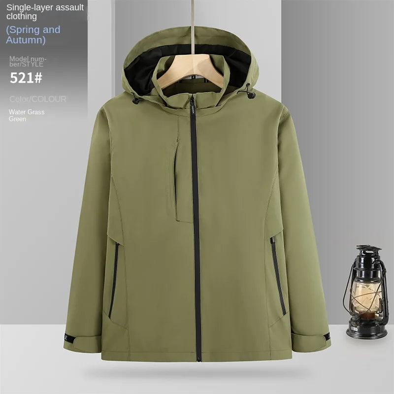 Man Jackets Mens Coats Man Trench Coat Autumn 2025 New Windproof Waterproof Hooded Outdoor Coat For Men And Women Couple