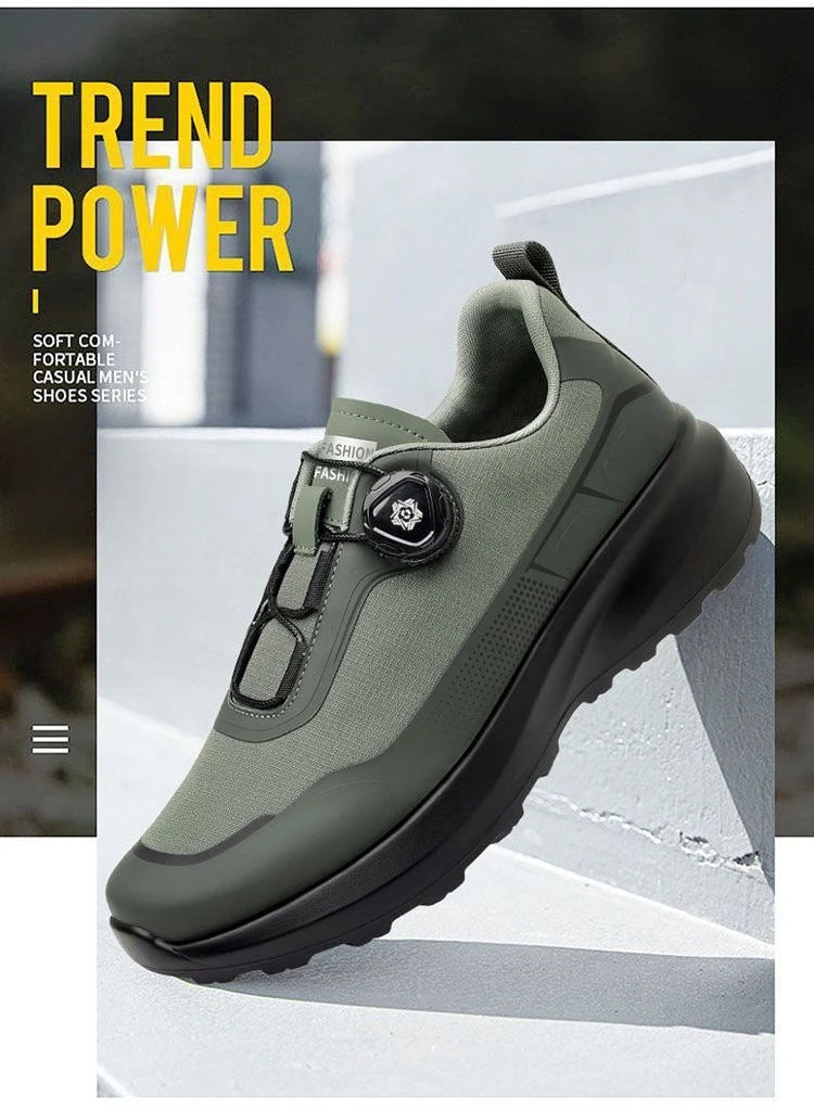 Fashion Casual Men's Shoes Designer Rotating Buckle Men Sneakers Thick-Soled Comfortable Outdoor Walking Shoes Zapatillas Hombre