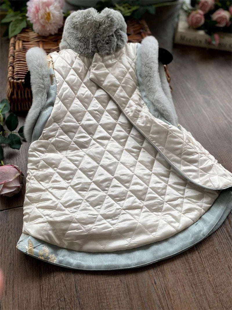 Women's Jackets Women's Vest  National Tide Cheongsam Vest Girl Retro Chinese Style Chinese Cotton Tang Suit Jacket Winter Style