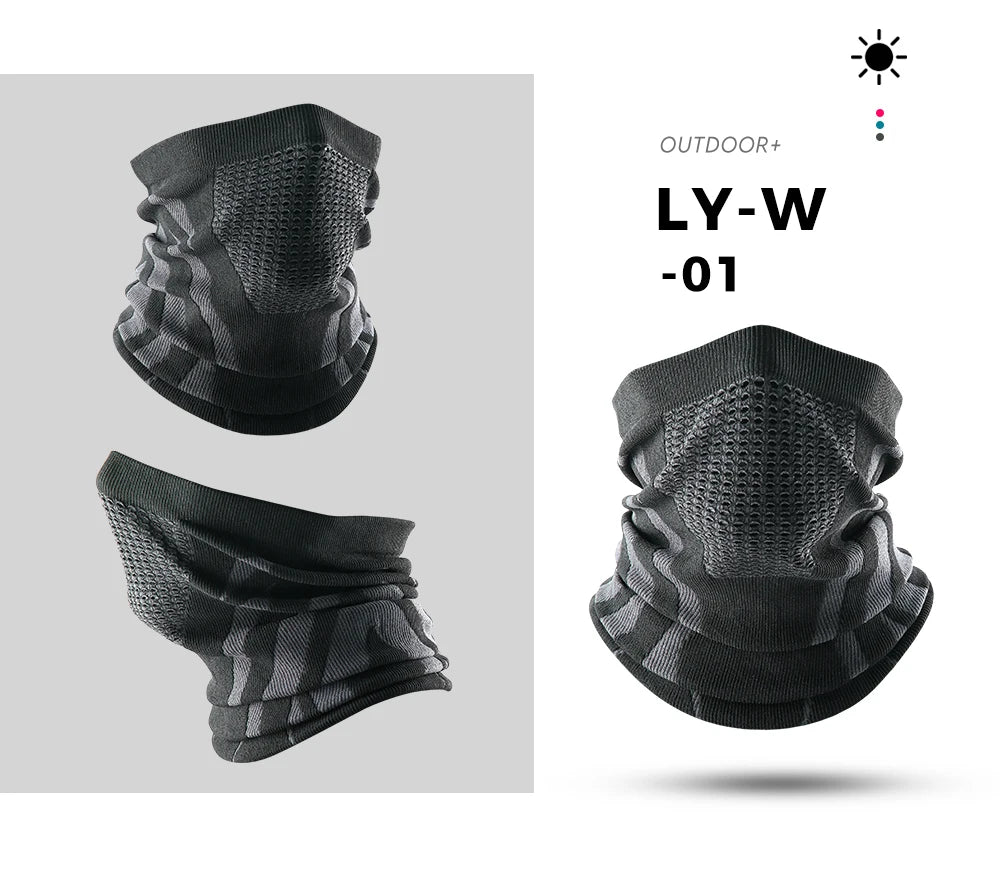 Winter Ring Tube Soft Bandana Mask Neck Gaiter Scarf Skiing Snowboard Windproof Half Face Cover Warmer Scarves Hood Women Men
