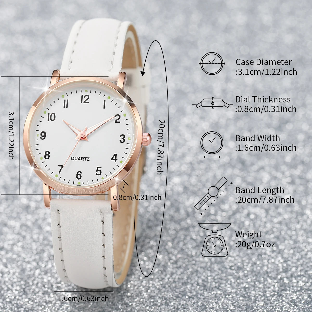 Women's Double Watch Fashion Casual Digital dial Girl Beautiful Watch